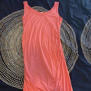 Pink Ruched Dress (Short Bodycon) - L